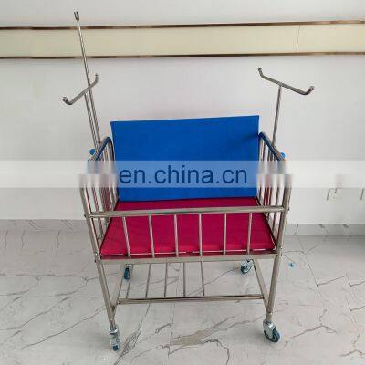 New Born Baby Bedding Sets Crib SS Stainless Steel Baby Bed With Mosquito Net photo-3