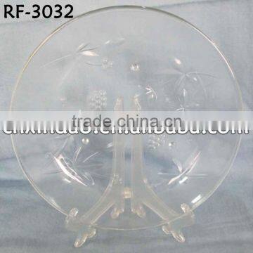 Hot Sale Clear Personalized Large Round Glassware Plate for Cheap Glass Soup Plates Daily Use