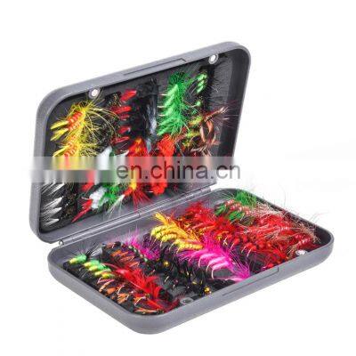 Amazon 20pcs/set 100pcs/set Multi Colors 5pcs each Color Manual Fly Fishing Baits Combo Fishing Flies Set