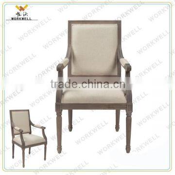 WorkWell high quality fabric modern&elegant banquet chair with Rubber wood legs Kw-D4045