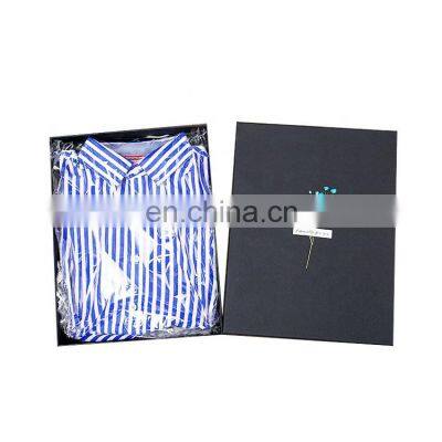 Quality gift box with clients logo OEM fast feedback paper rigid cover and bottom clothes Packaging boxes with CMYK Hot foil