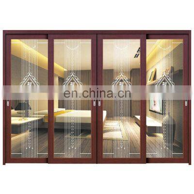 Modern Aluminum Alloy Heavy Sliding Door Tempered Glass Door Aluminium Profile Sliding Door