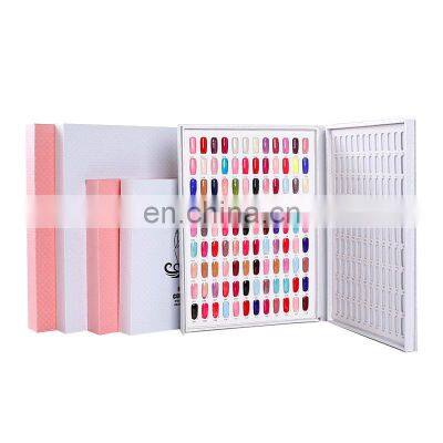 Model fake gel nail polish display stand box packaging cosmetic products catalog for beauty salon shop store