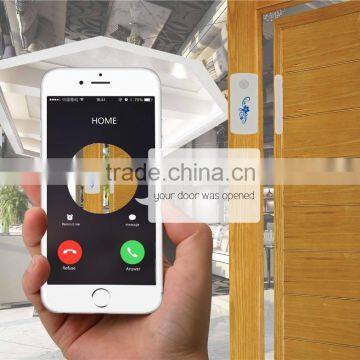 smart home safty gsm magnetic door sensor alarm with voice monitoring by call to mobile phone for household monitoring