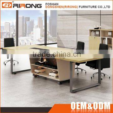 Steel legs 2.4 meter long modern meeting conference table for office furniture