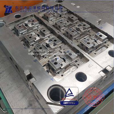 high precision plastic injection mold for LCP B230 carbon fiber reinforced 30% conductive grade LCP UL yellow card