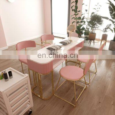 Economical Manicure Table And Chair Set Combination Manicure Shop Decoration Marble Modern Simple Manicure Table photo-3