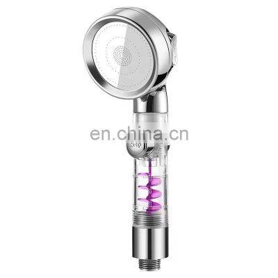 Handheld High Pressure Turbo Fan Shower Head Stop Button Filter Hand Shower With Turbocharged Blades photo-5