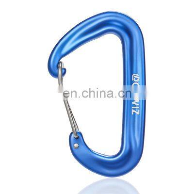 JRSGS Carabiner Clips Customized Logo Light Weight Aluminium Snap Hook Hammock Locking 12kN  S7802S S7801S