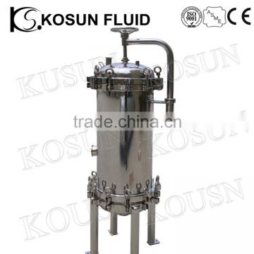 stainless steel cartridge multi round filter housing