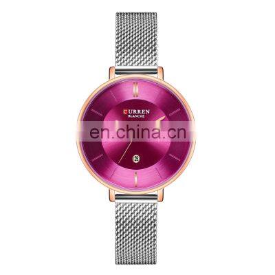 CURREN 9037 Special Stainless Steel Strap Ladies Watch High Quality Complete Calendar Ladies Watch Ladies Fashion Casual Watch