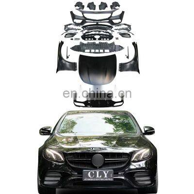 Genuine Front Car Bumper For 2016+ Mercedes E class W213 Upgrade E63S 1:1 AMG Wide Bodykits Fenders Engine Hood Rear Lip Tips