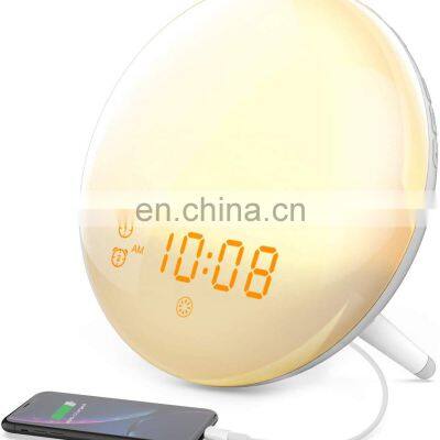 LED Alarm Clock Light sleep trainer Sunrise Alarm Clock  Wake Up Light