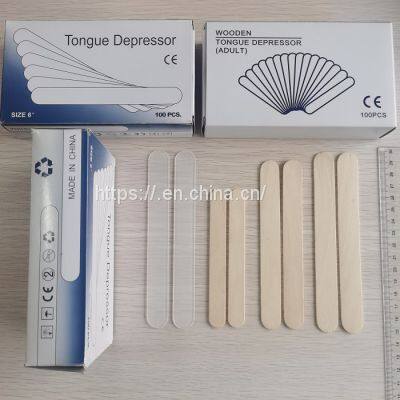 Disposable medical wooden plastic tongue depressor