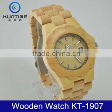 2015 wholesale charming natural wood watch vogue wrist wood watch