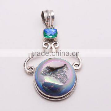 DRUZY & MYSTIC PENDANT 925 Sterling Silver Pendant, SILVER JEWELRY EXPORTER,SILVER JEWELRY WHOLESALE,SILVER EXPORTER