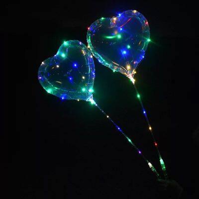 IShine Hot Selling  Theme Party Supplies Wholesale Birthday Decor Party Light Up Led Bobo Balloons