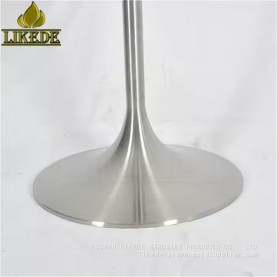 Hot Sale 304# Stainless Steel Table Base Metal Trumpet Tulip Design Outdoor Living Room Bedroom-Coffee Dining Granite Table photo-5