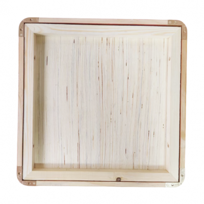 30*30 cm Square Xuan Paper Painting Hardcard Border Protection Rounded Corners Rosewood Wooden Frame photo-5