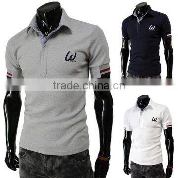 2016 fashion mens polo shirt 100% cotton with wholesale clothing plus size polo design