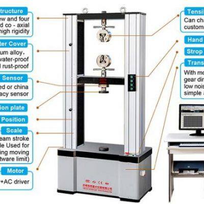 100KN Double Columns Computer Control Electronic Universal Testing Machine HST WDW-100E Class 0.5 Taiwan DELTA AC Servo Motor photo-2