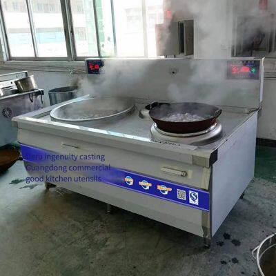 Large Wok Stir-frying Stove, Deru Kitchenware Commercial Induction Cooker, Multi-purpose Large Wok Stove for Canteens, Combination Stove for Large and Small Woks