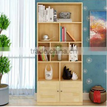 Customize 100% Solid wood ladder shelf furniture, pine wood display book shelf