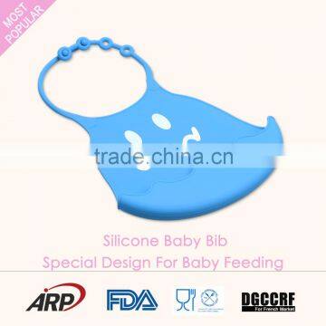 Non-toxic reusable silicone baby bib