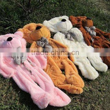 hot sale white unstuffed teddy bear skins for sale, unstuffed teddy bear cotton skins