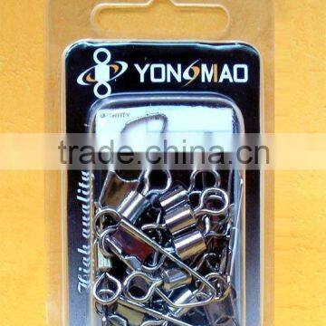 Rolling swivel with safety snap fishing tackle