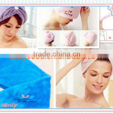 Low prices ultra-fine water absorption terry cloth Microfiber bath caps