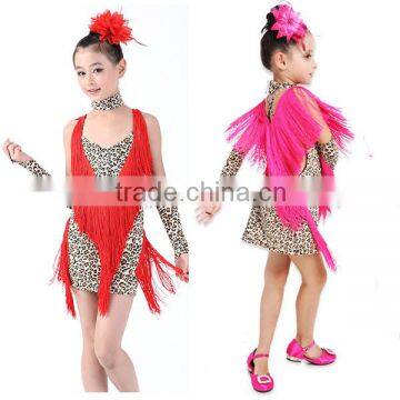 High quality leopard print latin dance costumes in performance wear