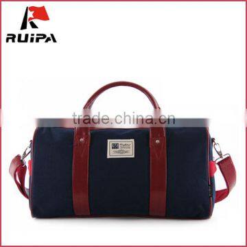 high quality leather fabric duffle bag fashion teenage duffel bag