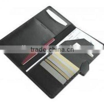 Multifunctional high quality classic leather travel organzier flap wallet for men