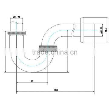 High Quality Chrome Plated Brass Decorative Bathroom S-Trap photo-2