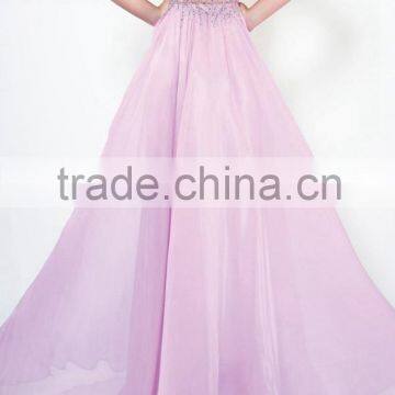 2016 Newest Design Sweetheart Elegant Sleeveless Show Bead Piece Hot Drilling Perspective Back Evening Dress photo-2