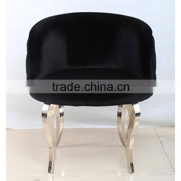 Modern Hotel Furniture Stainless Steel Round Back Chair photo-2