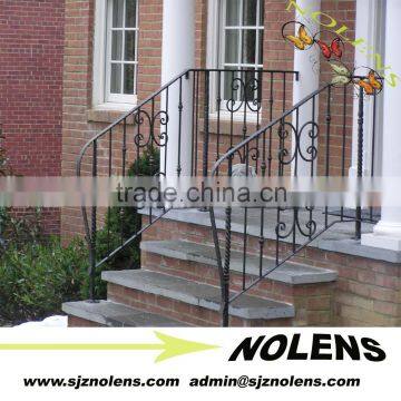 Hebei Factory Modern Indoor Curved Wrought Iron Stair Railings