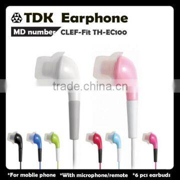 TDK earphones, best selling items 2015 phone accessories, 3.5mm plug