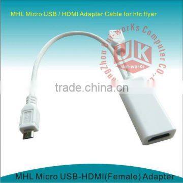 MHL Micro USB Male to HDMI Female and Micro USB Female Adapter