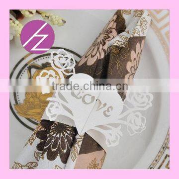 new arrival personalized laser cut napkin ring made in China MJ29