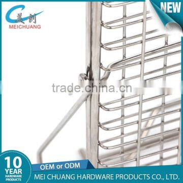Stainless Steel BBQ Fish Grill Wire Basket/rack With Handle photo-6