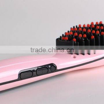 Straightener Brush,ceramic Heating Plate Fast Hair Straightener Brush Easy Use Hair Brush photo-2