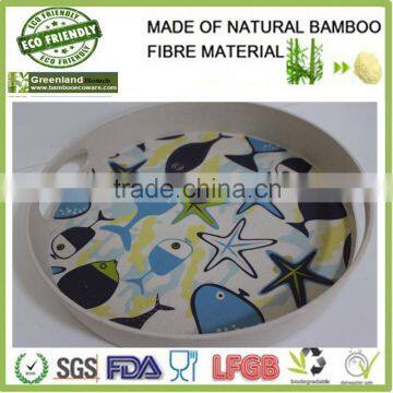 Greensun Selling Green Bamboo Fibre Natural Biodegradable Dishes Tray for Home Party photo-4