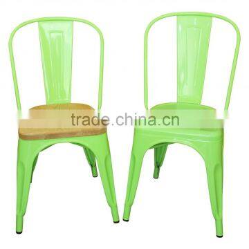 Hot Selling Industrial Metal Chairs, Unique style Multi color Metal Dining Chairs, Outdoor Restaurant Chairs