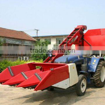 tractor mounted corn harvester