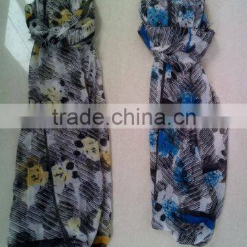 Flower with Stripes of Fashion Neck Loop for Ladies in 2014---HOT NEW