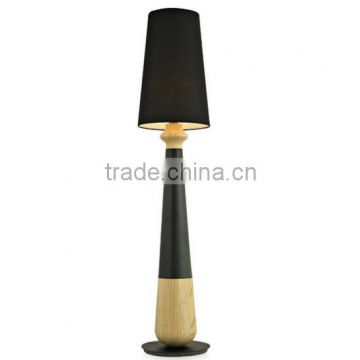 wooden aluminum fabric modern floor lamp