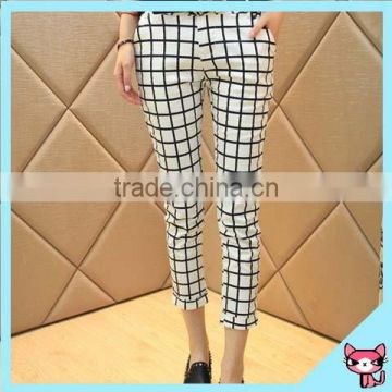 Big Square Pattern Lady Trousers