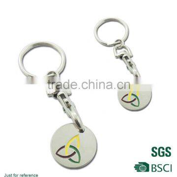 custom design metal trolley coin with printed logo